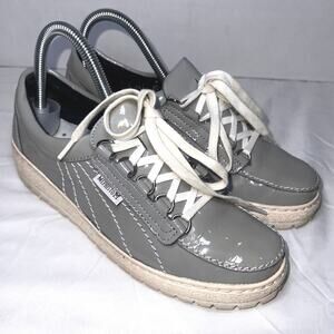 Mephisto Sneakers Women's Size 7.5 Green Patent Leather Comfort Walking Shoes